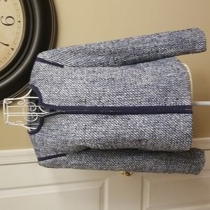 Talbots blue and white blazer